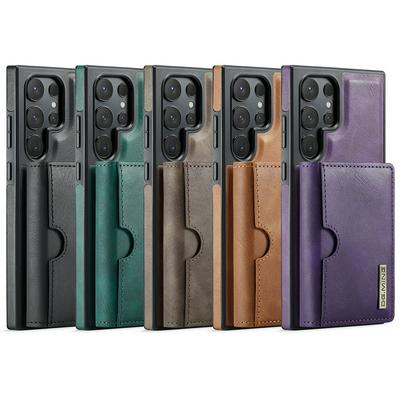 DG.MING M6 Series For Samsung Galaxy S24 Ultra Case Magnetic Wallet PU + PC + TPU Phone Cover