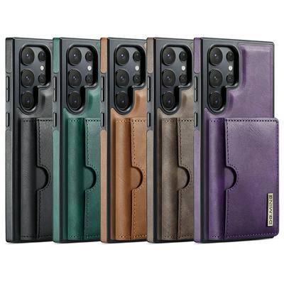 DG.MING M6 Series For Samsung Galaxy S23 Ultra Case Magnetic Wallet PU + PC + TPU Phone Cover