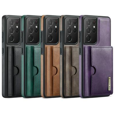 DG.MING M6 Series For Samsung Galaxy S21 Ultra Case Magnetic Wallet PU + PC + TPU Phone Cover