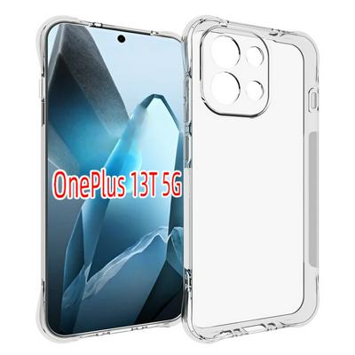 OnePlus 13T 5G Anti-Fingerprint Non-Slip Waterproof Four Corners Shockproof Transparent Soft TPU Back Cover Protective Case