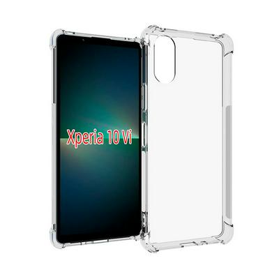 Sony Xperia 10 VI Anti-Fingerprint Non-Slip Waterproof Four Corners Shockproof Transparent Soft TPU Back Cover Protective Case