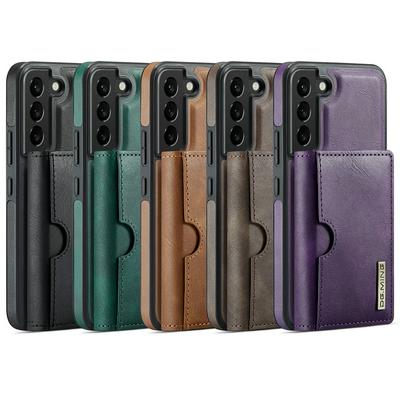 DG.MING M6 Series For Samsung Galaxy S22 Case Magnetic Wallet PU + PC + TPU Phone Cover