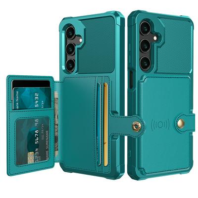 For Samsung Galaxy A16 4G/5G ZM03 Premium Vintage Shockproof All-Inclusive Hard PC Case with Card Slot Stand Function Cover Case Magnetic Folio Closure 