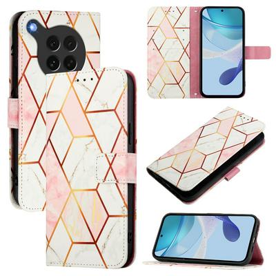 For Oppo Find X8s 5G Marble Pattern Scratch Resistant Magnetic Buckle Flip Leather Case with Wrist Strap