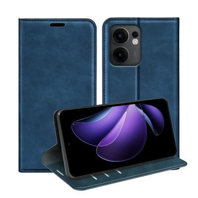 For Oppo Reno 13 F 5G/13 F 4G Skin Feel Magnetic Attraction Flip Leather Wallet Case with Card Slot and Stand