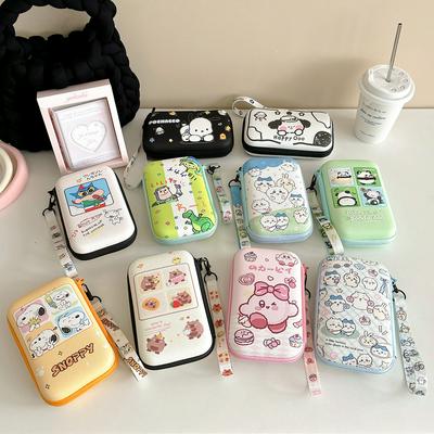 10x16.2cm Cute Cartoon Lanyard Strap Storage Bag For Mobile Phone USB Charger Cable Power Bank Case Hard Drive Earphone Pouch Accessories