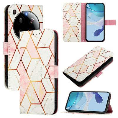 For Xiaomi 15 Ultra Marble Pattern Scratch Resistant Magnetic Buckle Flip Leather Case with Wrist Strap