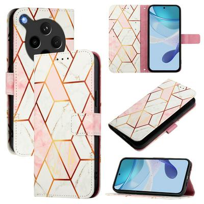 For Oppo Find X8s+ 5G Marble Pattern Scratch Resistant Magnetic Buckle Flip Leather Case with Wrist Strap