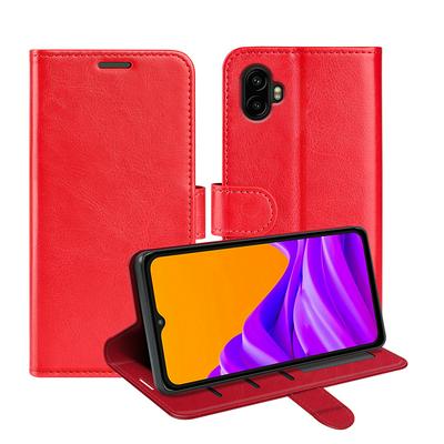  For Samsung Galaxy Xcover 7 Pro R64 Pattern Single Folded Edge Folio Flip Leather Wallet Phone Case