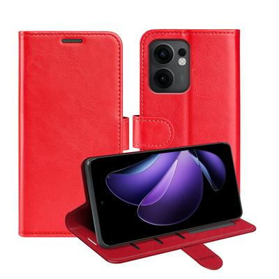 For Oppo Reno 13 F 5G/13 F 4G R64 Pattern Single Folded Edge Folio Flip Leather Wallet Phone Case