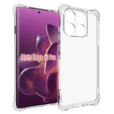 Motorola Edge 60 Pro Anti-Fingerprint Non-Slip Waterproof Four Corners Shockproof Transparent Soft TPU Back Cover Protective Case