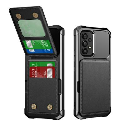 ZM11 For Samsung Galaxy A33 Case Card Slot Kickstand PU+TPU Phone Cover