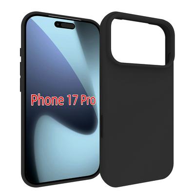 For iPhone 17 Pro Black Matte Shockproof Durable Soft TPU Back Cover Phone Case 