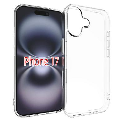 For iPhone 17 Transparent Shockproof Scratch Resistant Soft TPU Back Cover Case