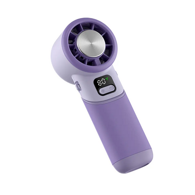 Folding Handheld Small Fan Small Turbine USB Charging Handheld Digital Display