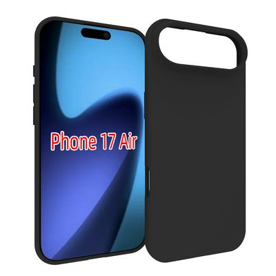 For iPhone 17 Air Black Matte Shockproof Durable Soft TPU Back Cover Phone Case 