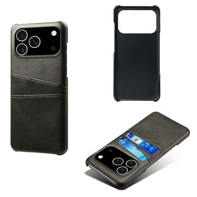 For iPhone 17 Pro Extra Thinness Premium Cowhide Leather Vintage Shockproof Hard PC Back Cover Case