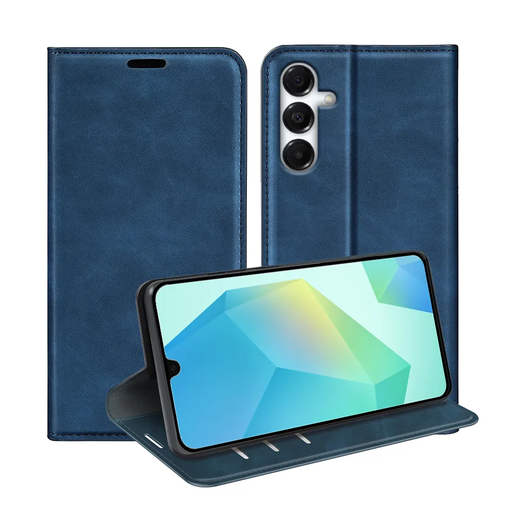 For Samsung Galaxy A17 5G Skin Feel Magnetic Attraction Flip Leather Wallet Case with Card Slot and Stand