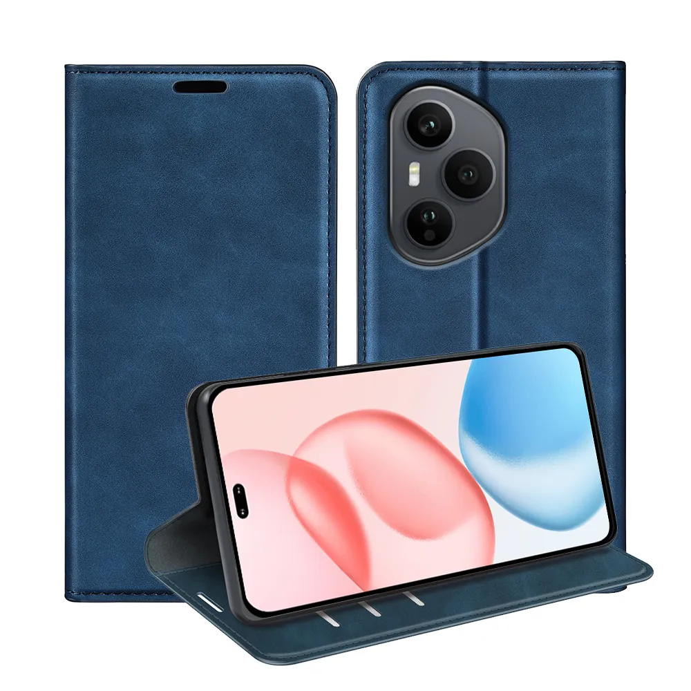 For Honor 400 Pro Skin Feel Magnetic Attraction Flip Leather Wallet Case with Card Slot and Stand