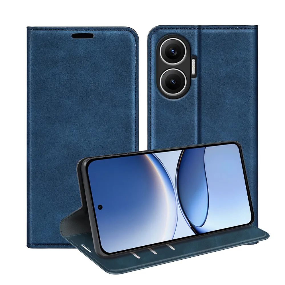 For Xiaomi Redmi Turbo 4 Pro Skin Feel Magnetic Attraction Flip Leather Wallet Case with Card Slot and Stand