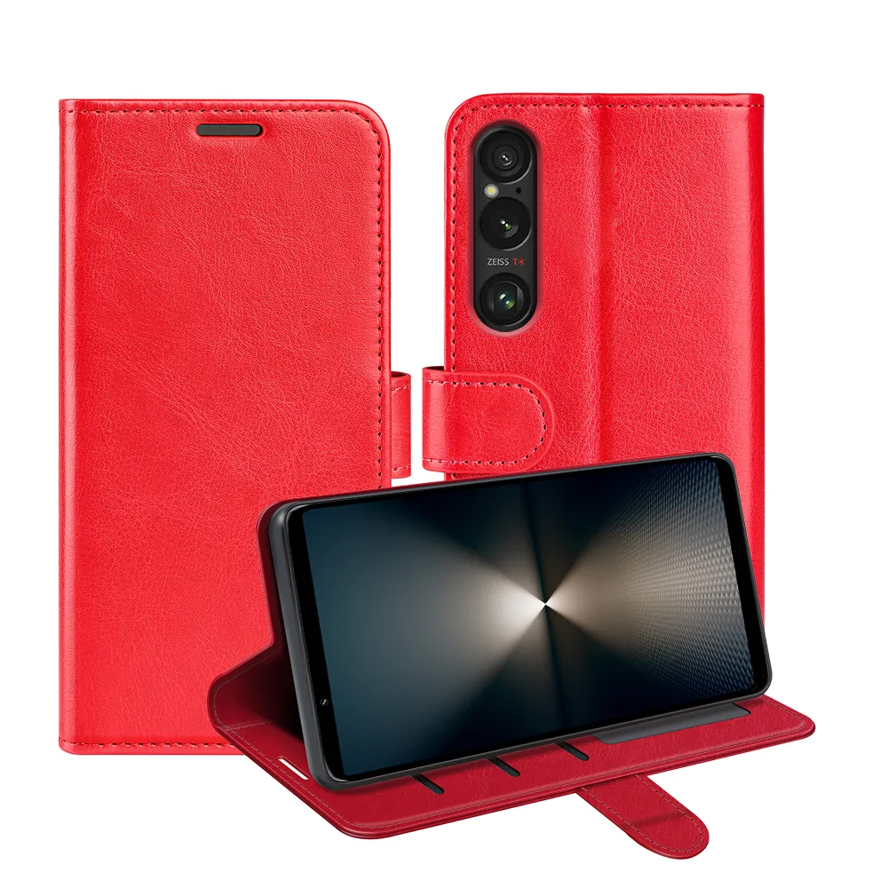 For Sony Xperia 1 VII R64 Pattern Single Folded Edge Folio Flip Leather Wallet Phone Case