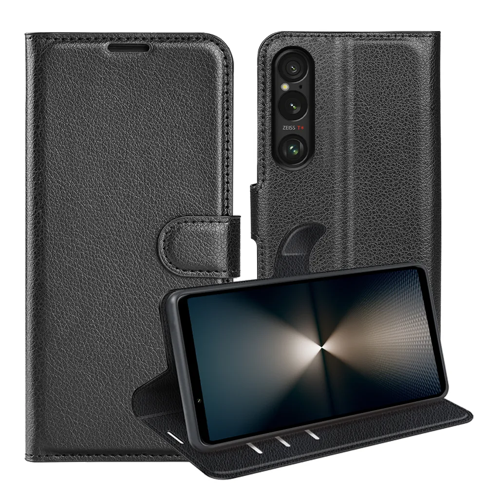 For Sony Xperia 1 VII Pattern Single Folded Edge Folio Flip Leather Wallet Phone Case
