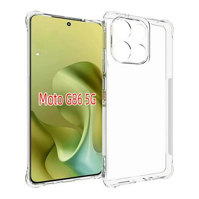 Motorola G86 Anti-Fingerprint Non-Slip Waterproof Four Corners Shockproof Transparent Soft TPU Back Cover Protective Case