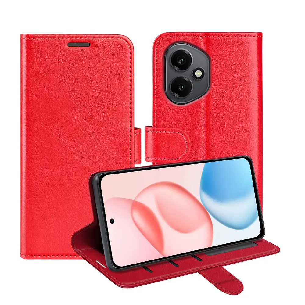 For Honor 400 R64 Pattern Single Folded Edge Folio Flip Leather Wallet Phone Case