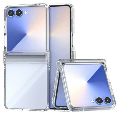 For Samsung Galaxy Z Flip 7 5G Lens Circle Design Anti-wear Hard PC Folding Phone Case Cover with Hinge 