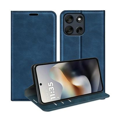 For Motorola G56 5G Skin Feel Magnetic Attraction Flip Leather Wallet Case with Card Slot and Stand