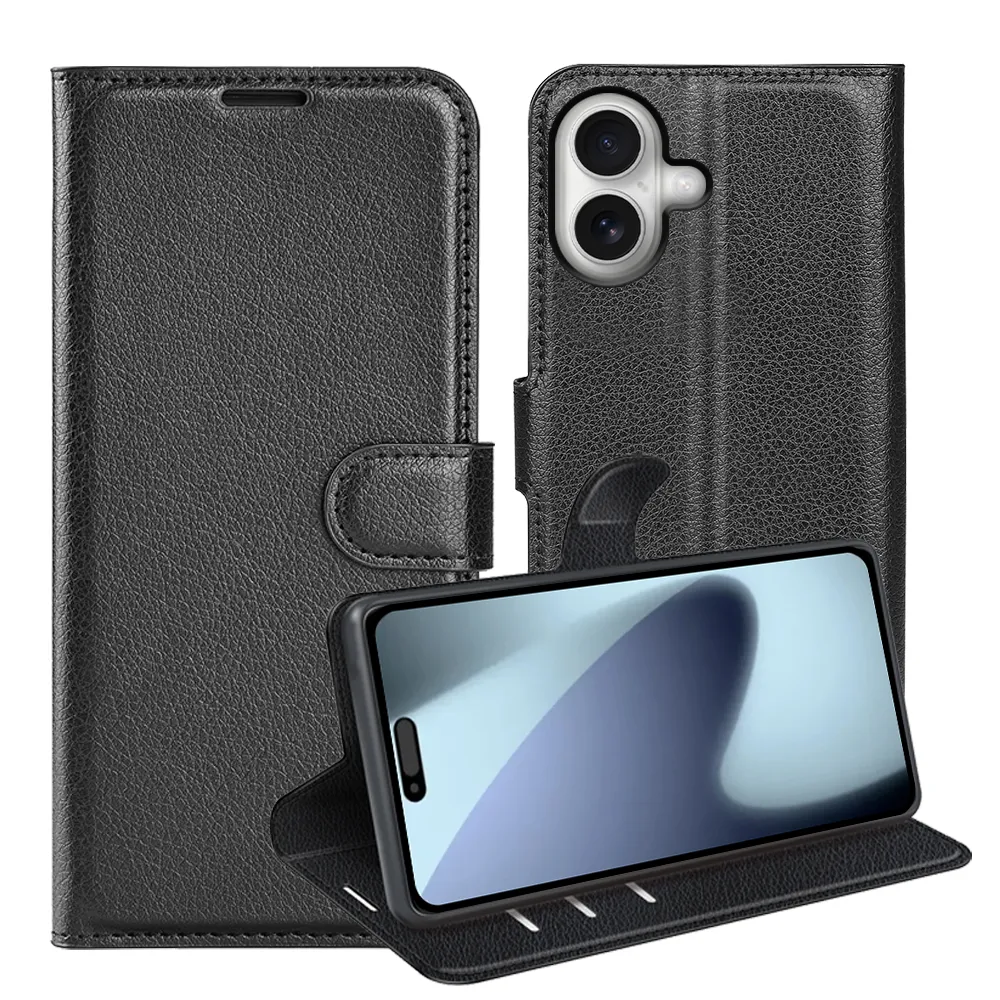 For iPhone 17 Pattern Single Folded Edge Folio Flip Leather Wallet Phone Case