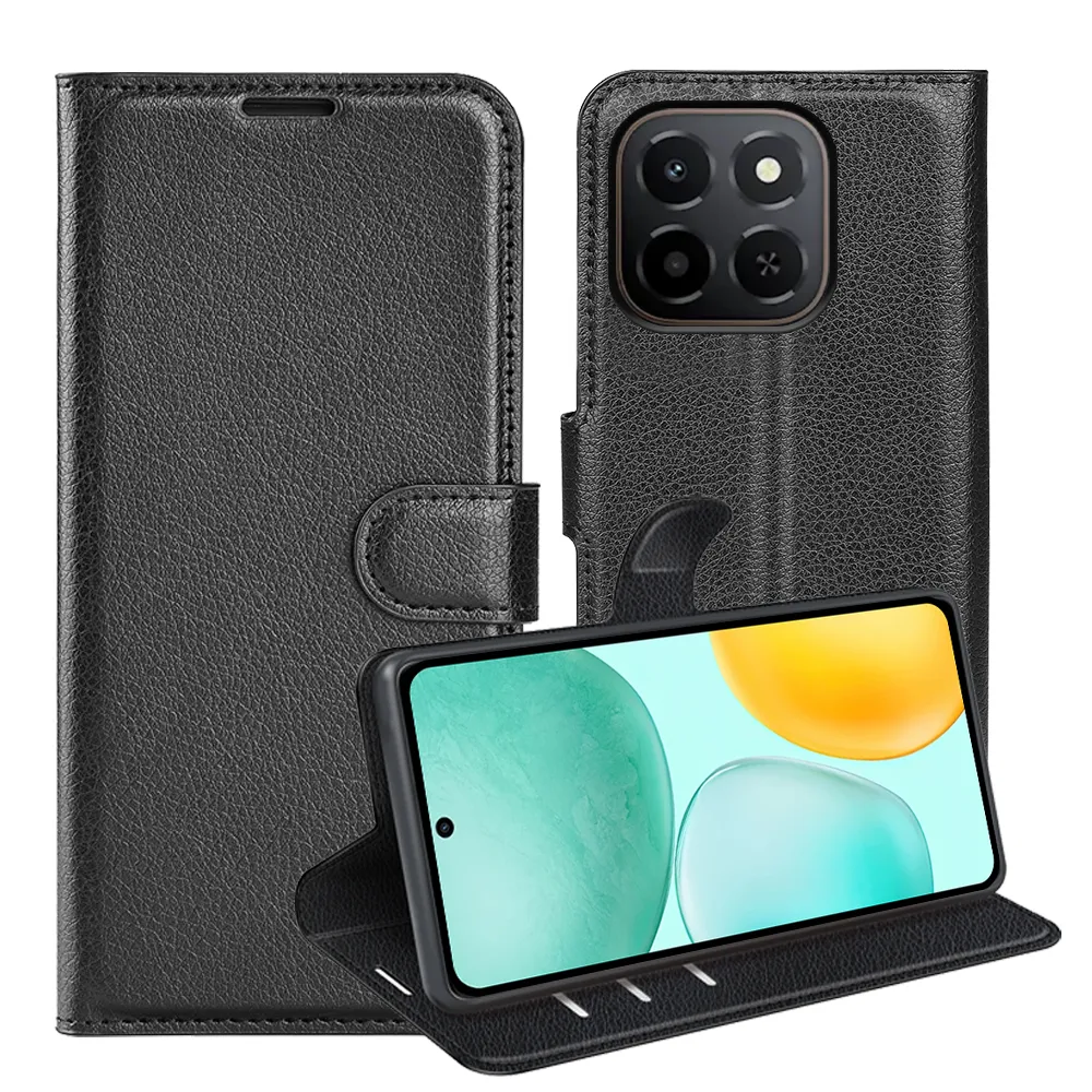 For Honor X6C Pattern Single Folded Edge Folio Flip Leather Wallet Phone Case