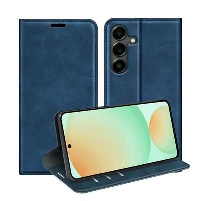 For Samsung Galaxy S25 FE 5G Skin Feel Magnetic Attraction Flip Leather Wallet Case with Card Slot and Stand