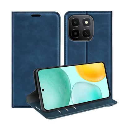 For Honor X6C Skin Feel Magnetic Attraction Flip Leather Wallet Case with Card Slot and Stand