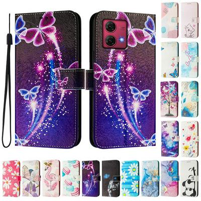 CH05 For Motorola Moto G84 5G Pattern Printing PU Leather Drop-proof Cover Magnetic Clasp Flip Stand Wallet Case