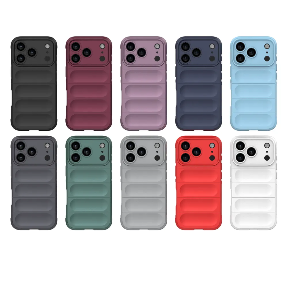 For iPhone 17 Pro Anti-drop Rugged Cell Phone Case Shockproof TPU Back Cover Protector