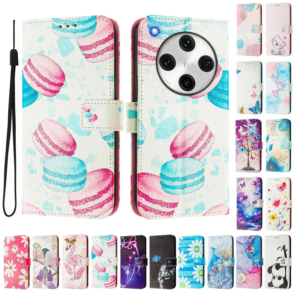 CH05 For Oppo Find X8 Pro Pattern Printing PU Leather Drop-proof Cover Magnetic Clasp Flip Stand Wallet Case