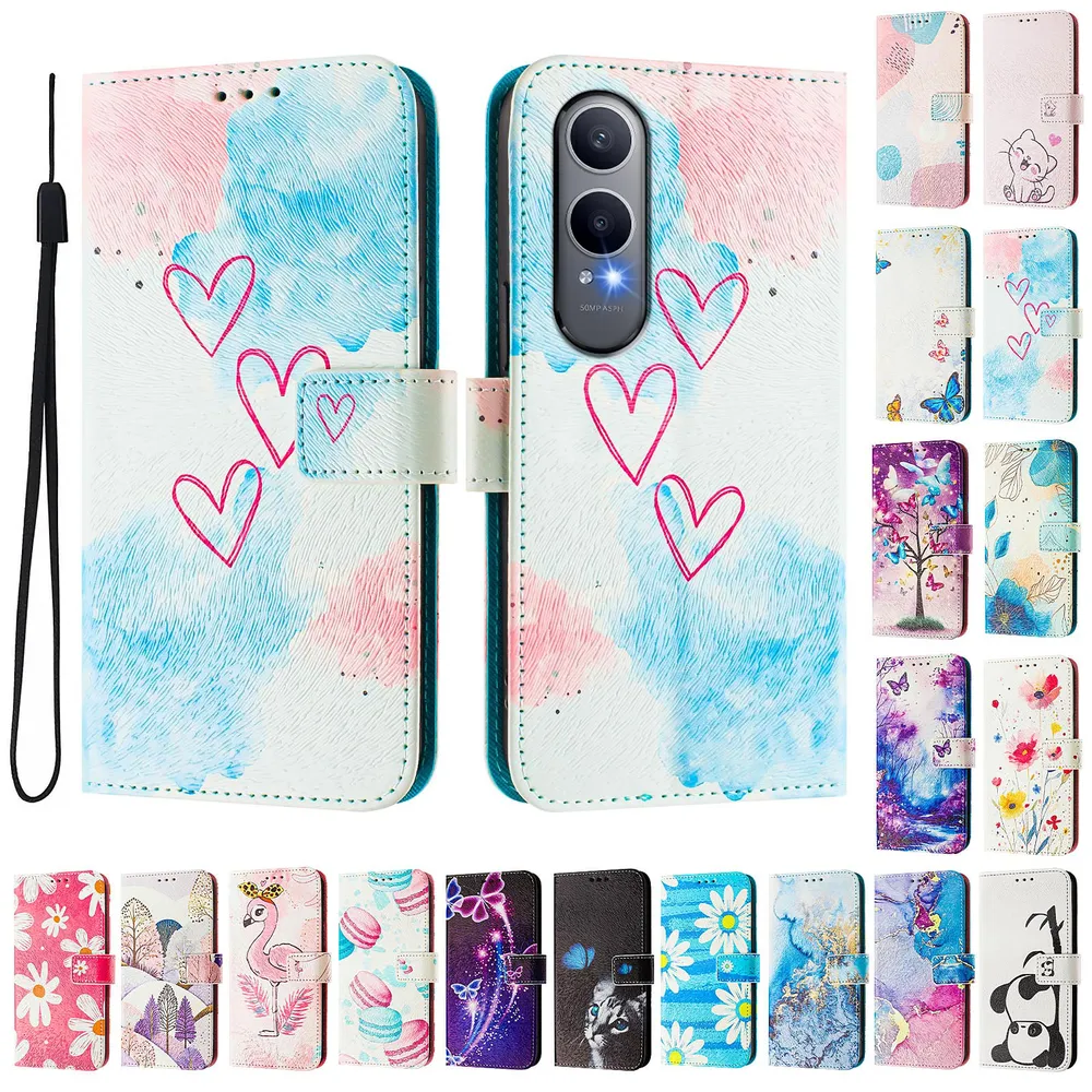 CH05 For Oppo K12X 5G Pattern Printing PU Leather Drop-proof Cover Magnetic Clasp Flip Stand Wallet Case
