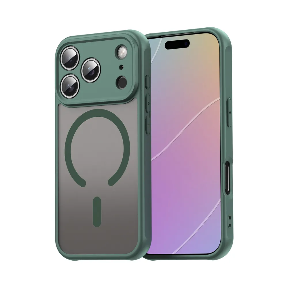 For iPhone 17 Pro Case Compatible with MagSafe Anti Drop PC + TPU Phone Cover