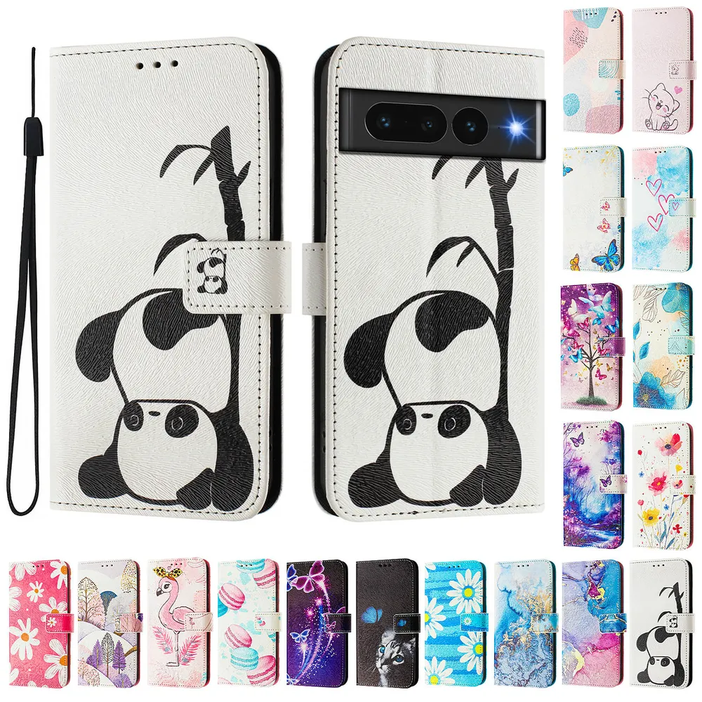 CH05 For Google Pixel 7 Pro Pattern Printing PU Leather Drop-proof Cover Magnetic Clasp Flip Stand Wallet Case