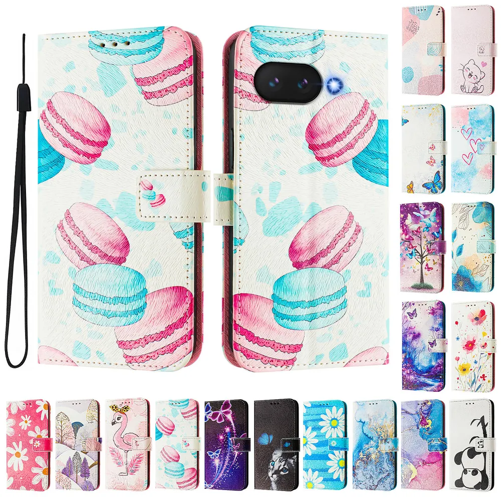 CH05 For Google Pixel 9A Pattern Printing PU Leather Drop-proof Cover Magnetic Clasp Flip Stand Wallet Case