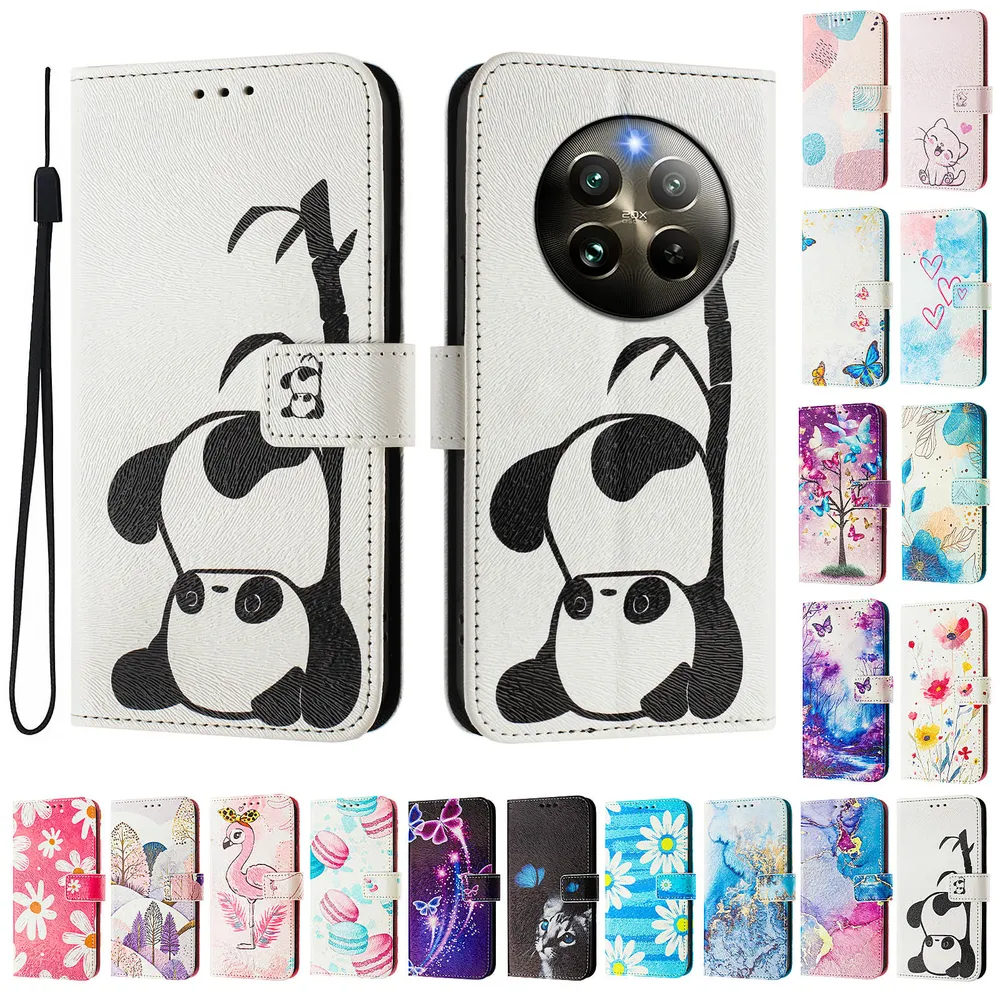 CH05 For Realme 12 Plus 5G / Realme Narzo 70 Pro 5G Pattern Printing PU Leather Drop-proof Cover Magnetic Clasp Flip Stand Wallet Case