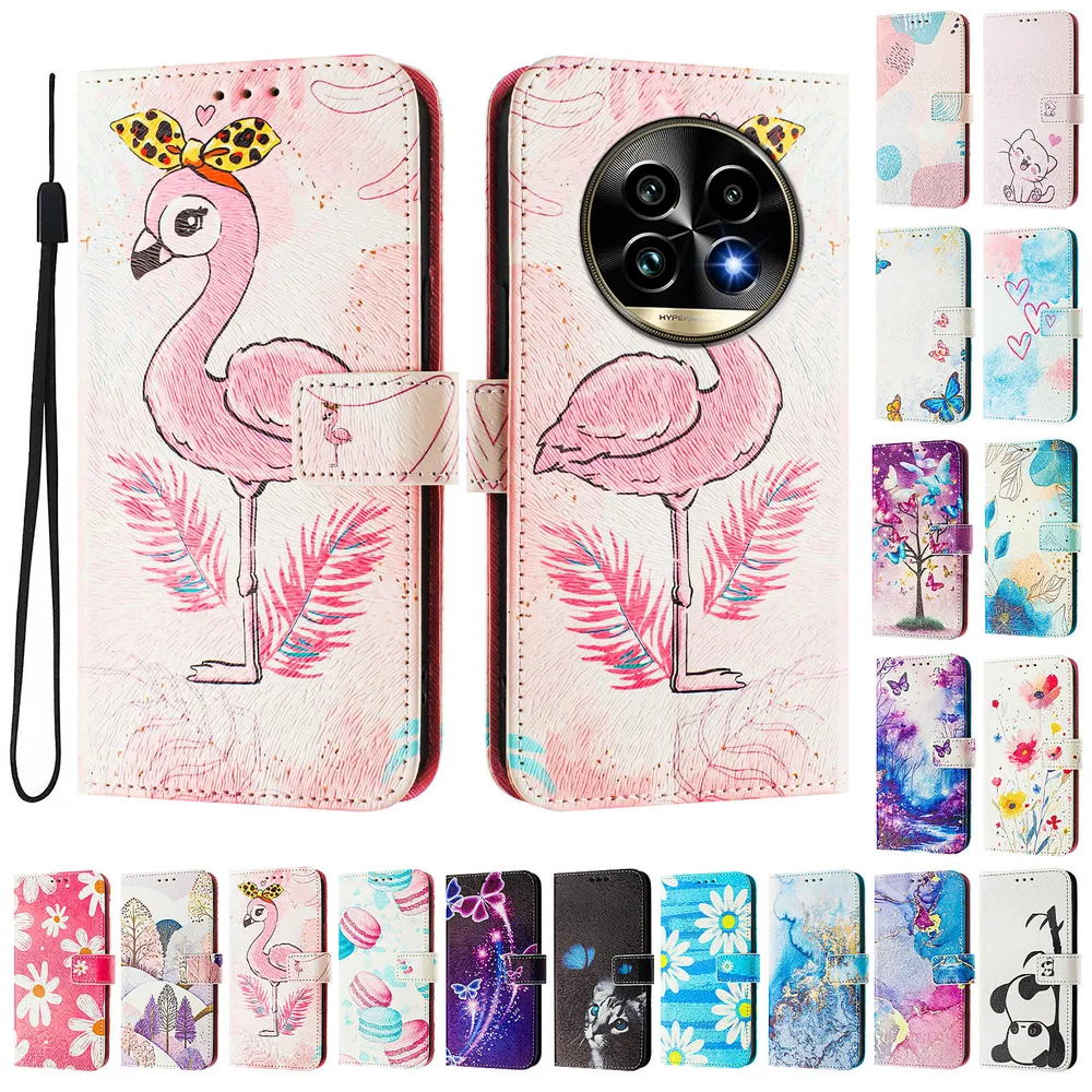 CH05 For Realme 13 Pro 5G/Realme 13 Pro Plus 5G Pattern Printing PU Leather Drop-proof Cover Magnetic Clasp Flip Stand Wallet Case