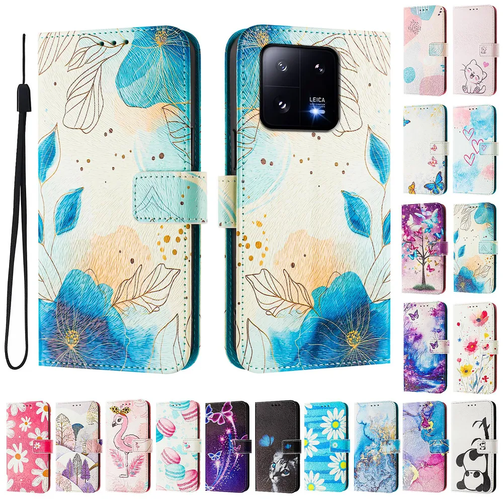 CH05 For Xiaomi 13 Pro 5G Pattern Printing PU Leather Drop-proof Cover Magnetic Clasp Flip Stand Wallet Case