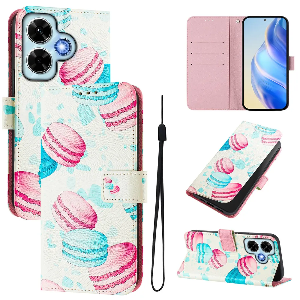 CH05 For Xiaomi Redmi Note 13 4G Pattern Printing PU Leather Drop-proof Cover Magnetic Clasp Flip Stand Wallet Case