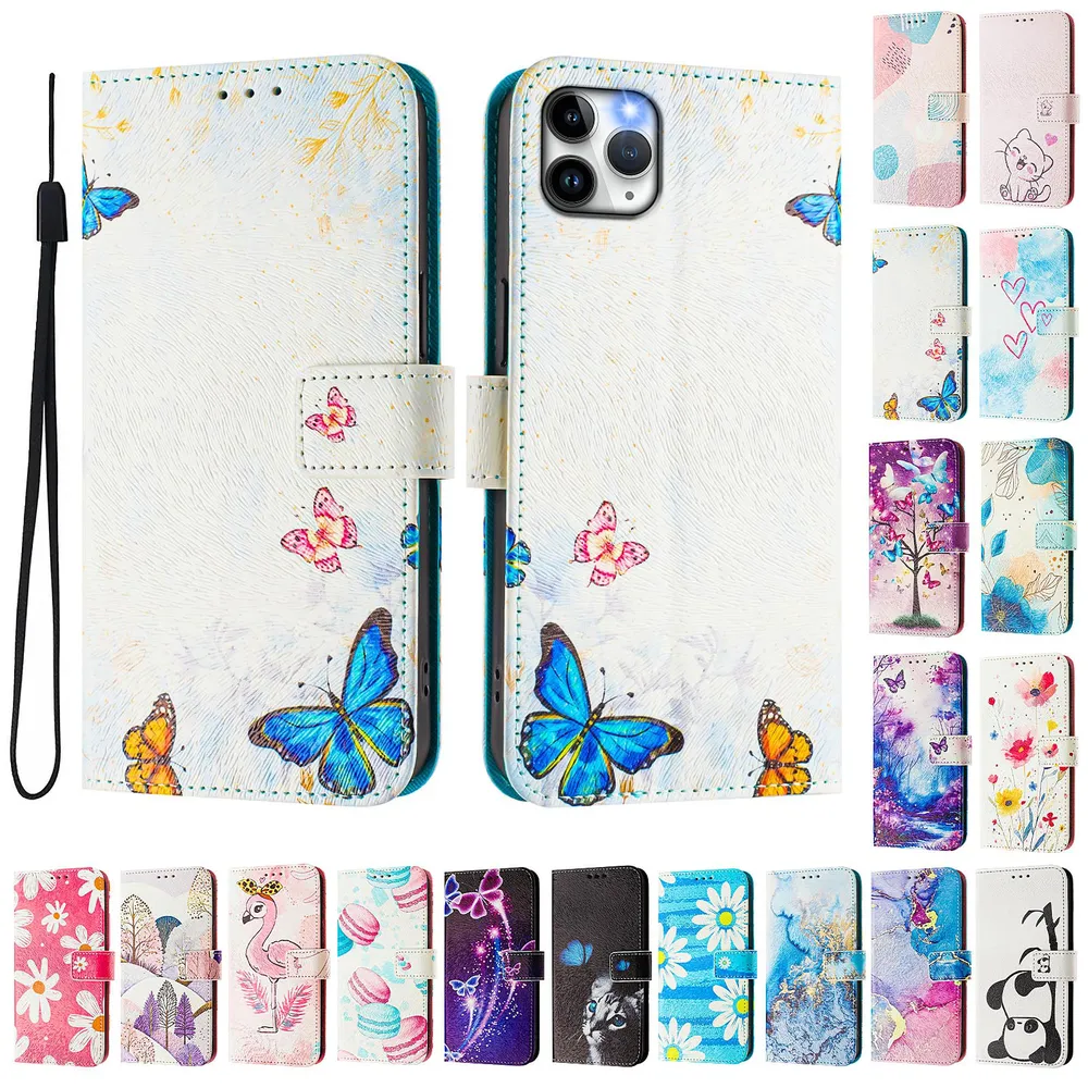 CH05 For iPhone 11 Pro Max Pattern Printing PU Leather Drop-proof Cover Magnetic Clasp Flip Stand Wallet Case