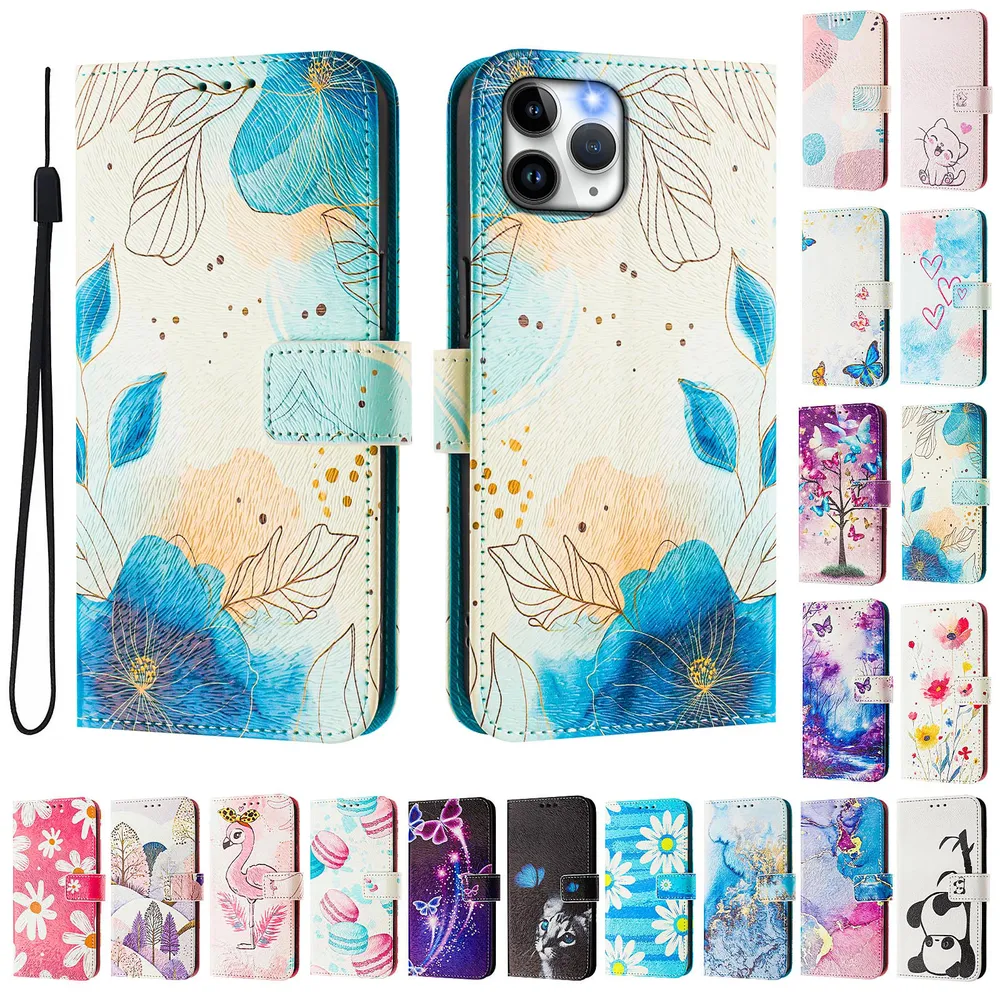 CH05 For iPhone 11 Pro Pattern Printing PU Leather Drop-proof Cover Magnetic Clasp Flip Stand Wallet Case