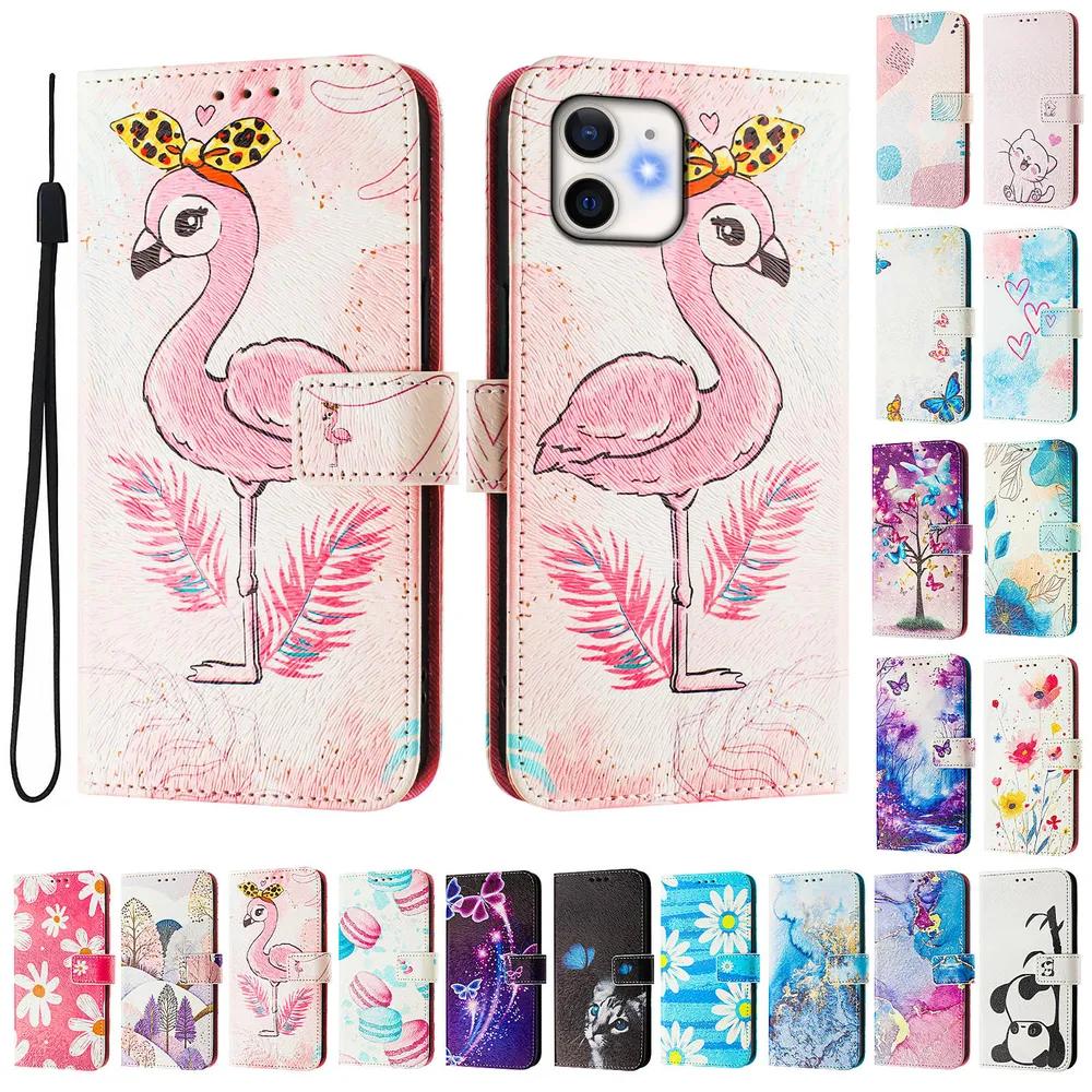 CH05 For iPhone 11 Pattern Printing PU Leather Drop-proof Cover Magnetic Clasp Flip Stand Wallet Case