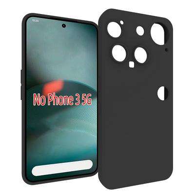 For Nothing Phone 3 Black Matte Shockproof Durable Soft TPU Back Cover Phone Case 