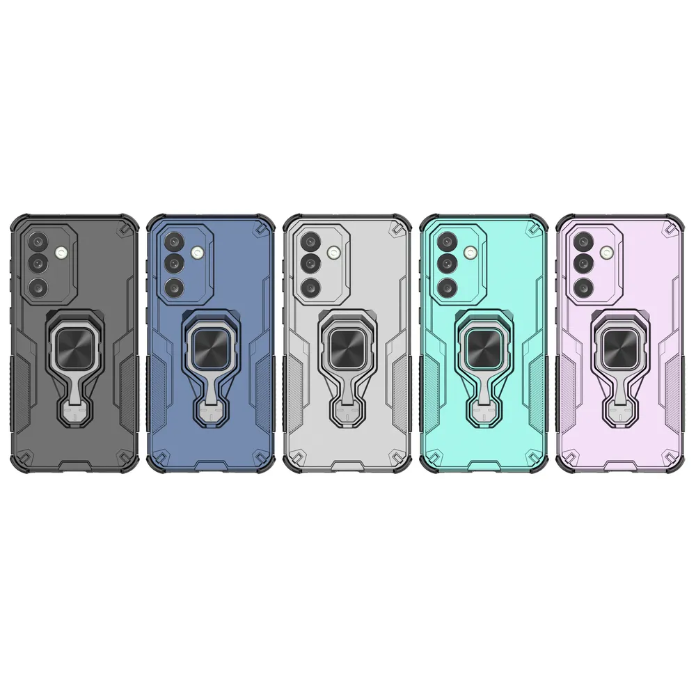 For Samsung Galaxy M56 5G Case Rotatable Ring Kickstand PC + TPU Shockproof Phone Cover